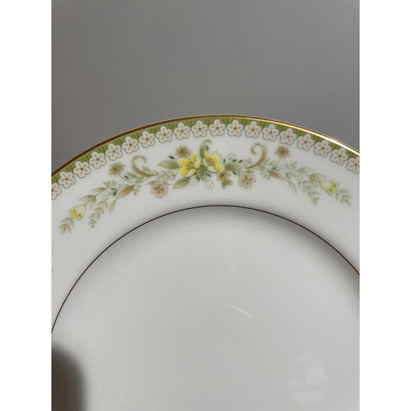 Mikasa Greenbriar L2014Fine China Dinner Plate7.75"Yellow Floral Gold Trim Japan - Picture 4 of 9